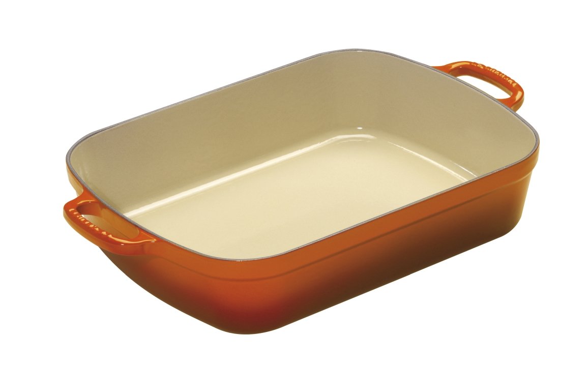 Le Creuset Bratreine ca. 37x29cm Ofenrot