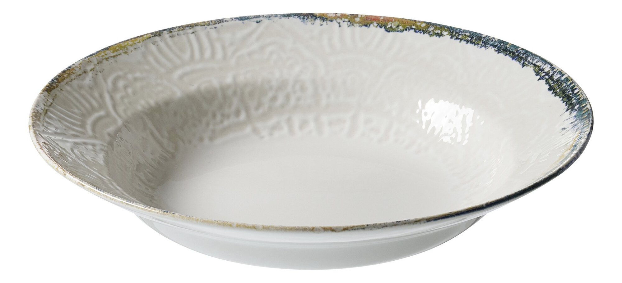 Ritzenhoff & Breker Pastateller ALFONSO 29cm aus Steinzeug beigeöbunt, Schale, Suppenschüssel, Porzellan, Töpferei, Teller