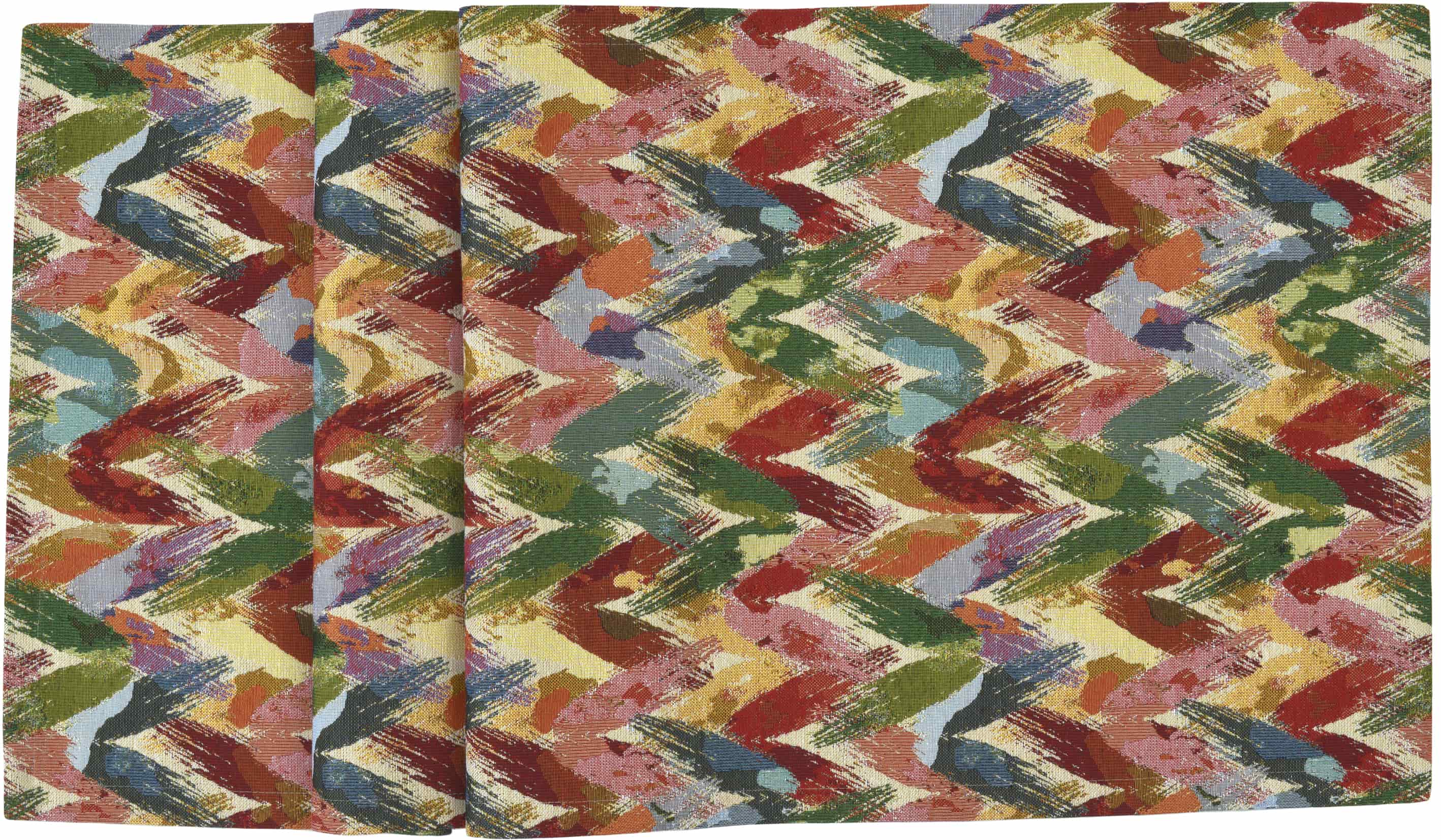 Sander Tischläufer BRUSH ca. 40x100cm in Farbe red/multi colour, Dekoration für Zuhause, Kunst, Teppich, Person, Steppdecke