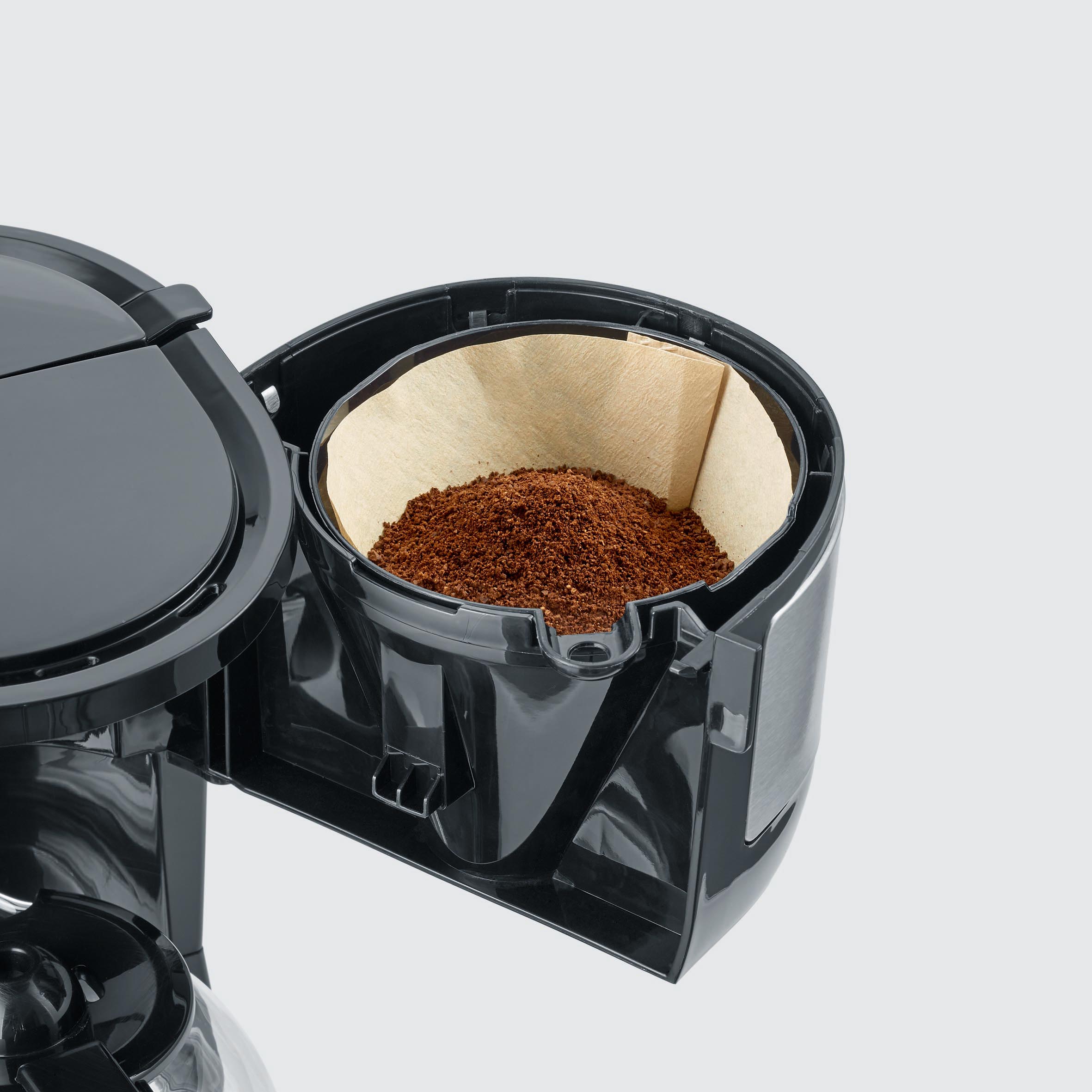 Severin Filterkaffeemaschine KA 4819 in Edelstahl gebürstet/schwarz Severin Filterkaffeemaschine KA 4819 in Edelstahl gebürstet/schwarz
