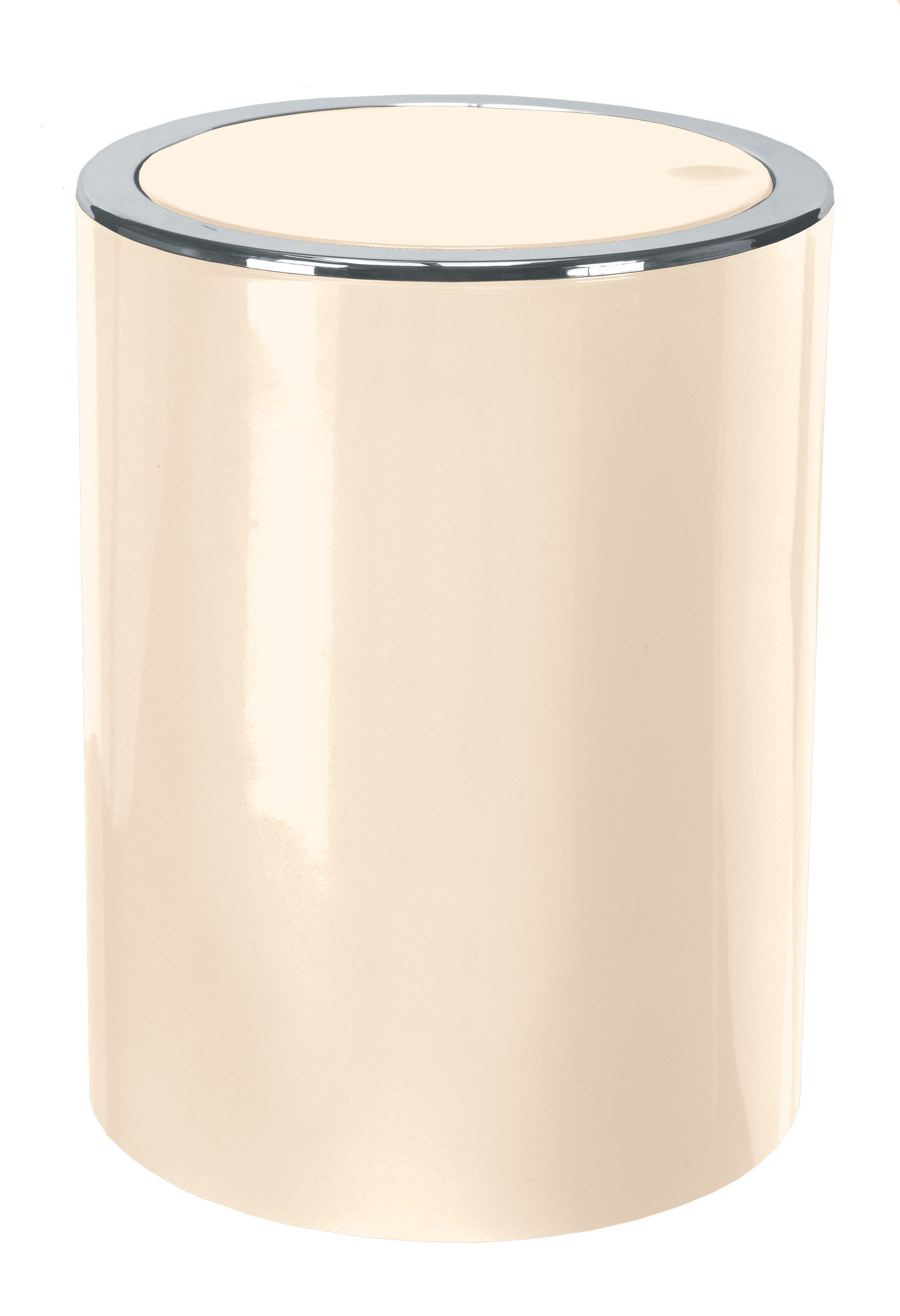 Kleine Wolke Kosmetikeimer Clap in natur Kleine Wolke Kosmetikeimer Clap in natur, Schreibtischabfalleimer, Abfalleimer, Beige, Rund, Metall, Chromrand
