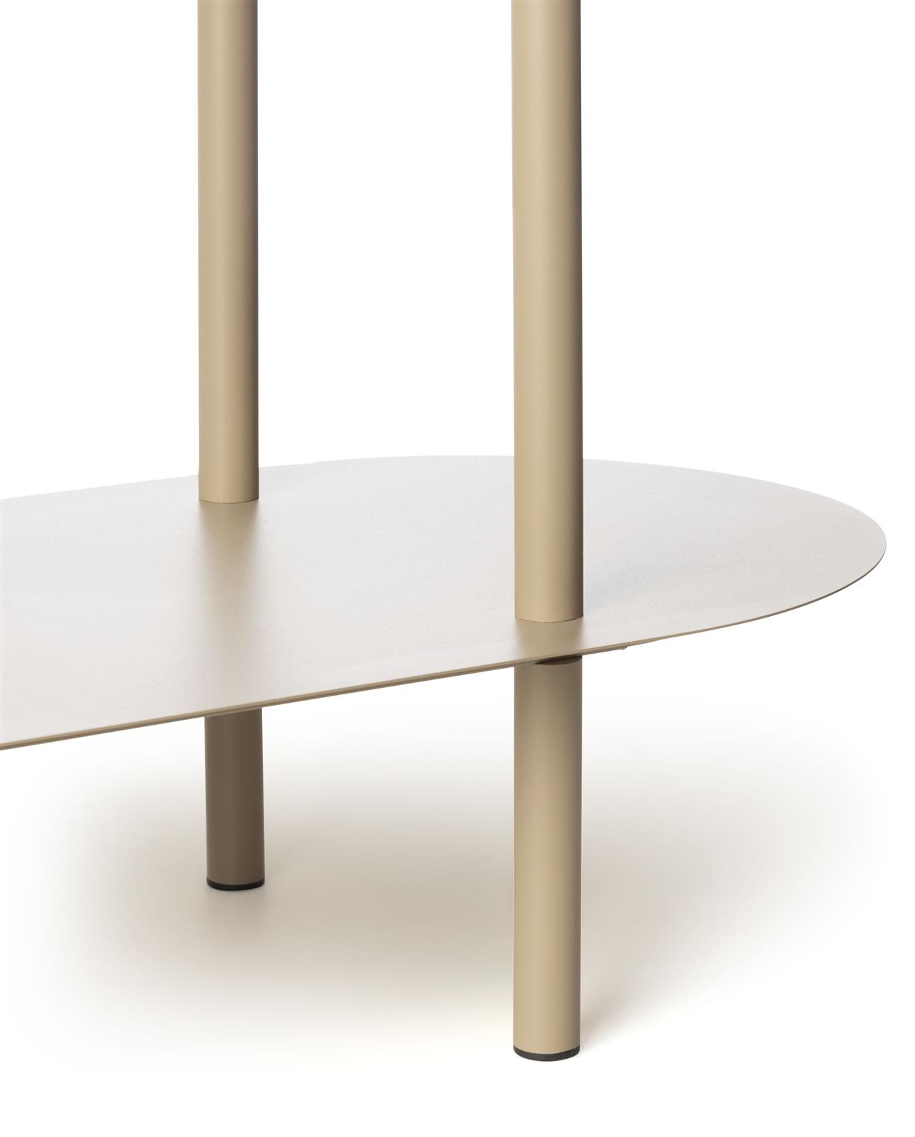 Coco Maison Wandtisch OWEN ca. B120 H77 T35 cm in Metall taupe