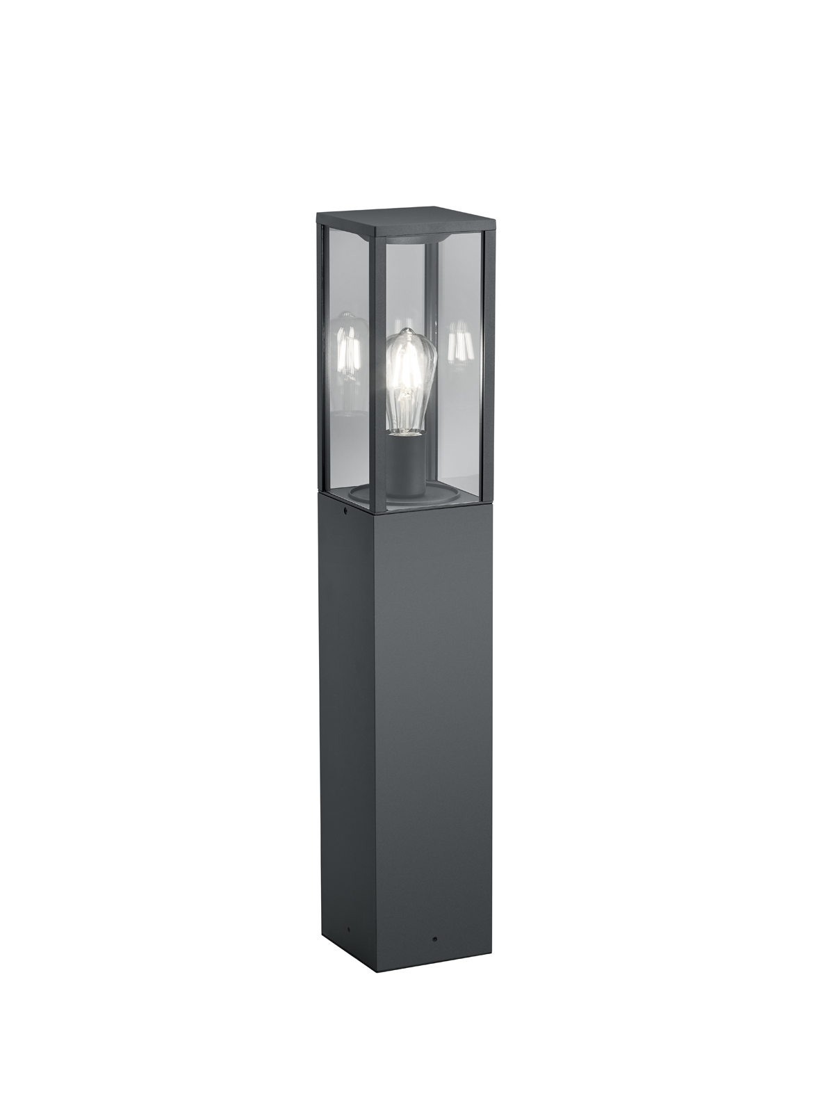 Trio Stehleuchte GARONNE in anthrazit, Glas transparent klar