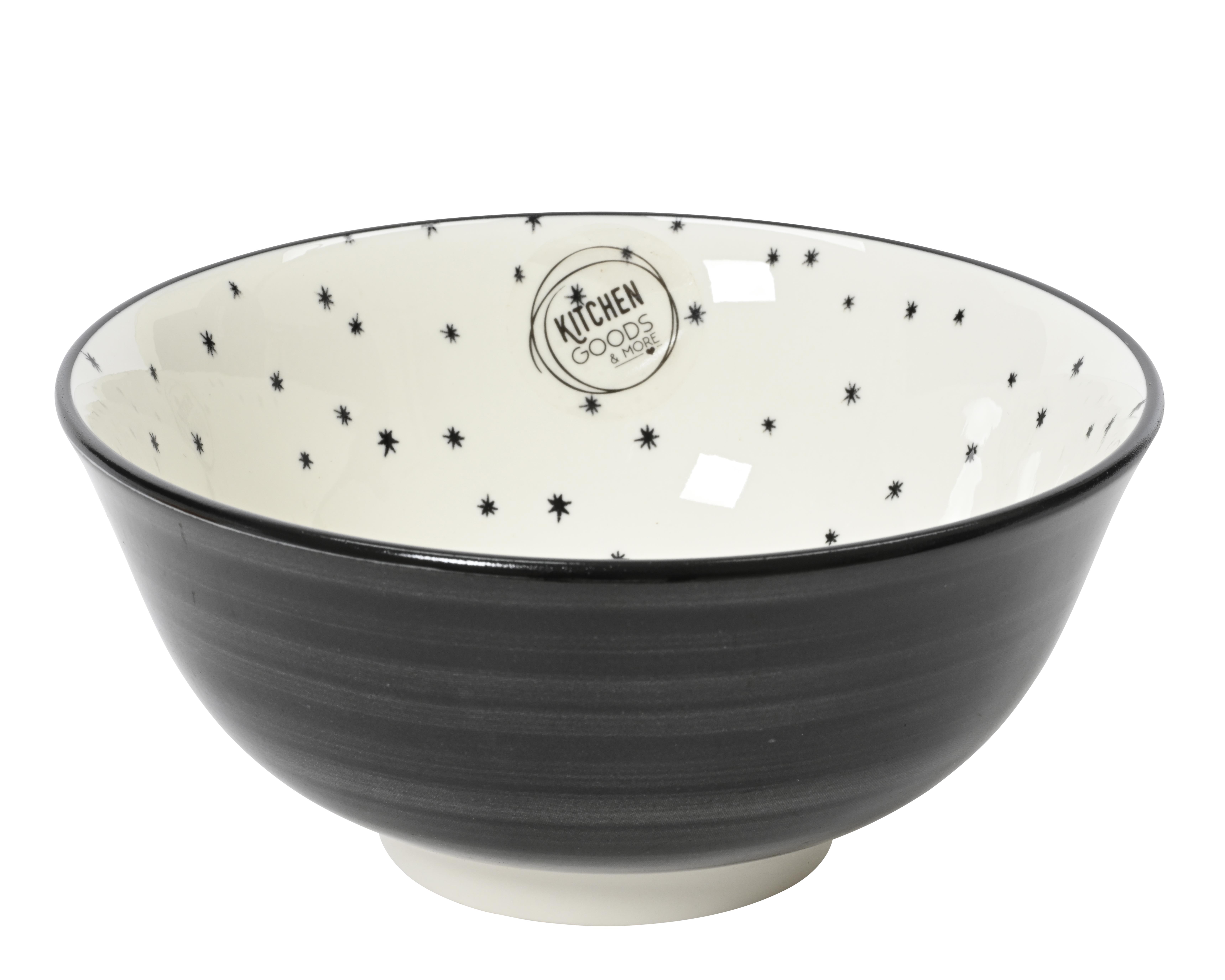 Kaemingk Schale Porzellan 604051 in schwarz/weiß, Schale, Suppenschüssel, Kunst, Porzellan, Töpferei