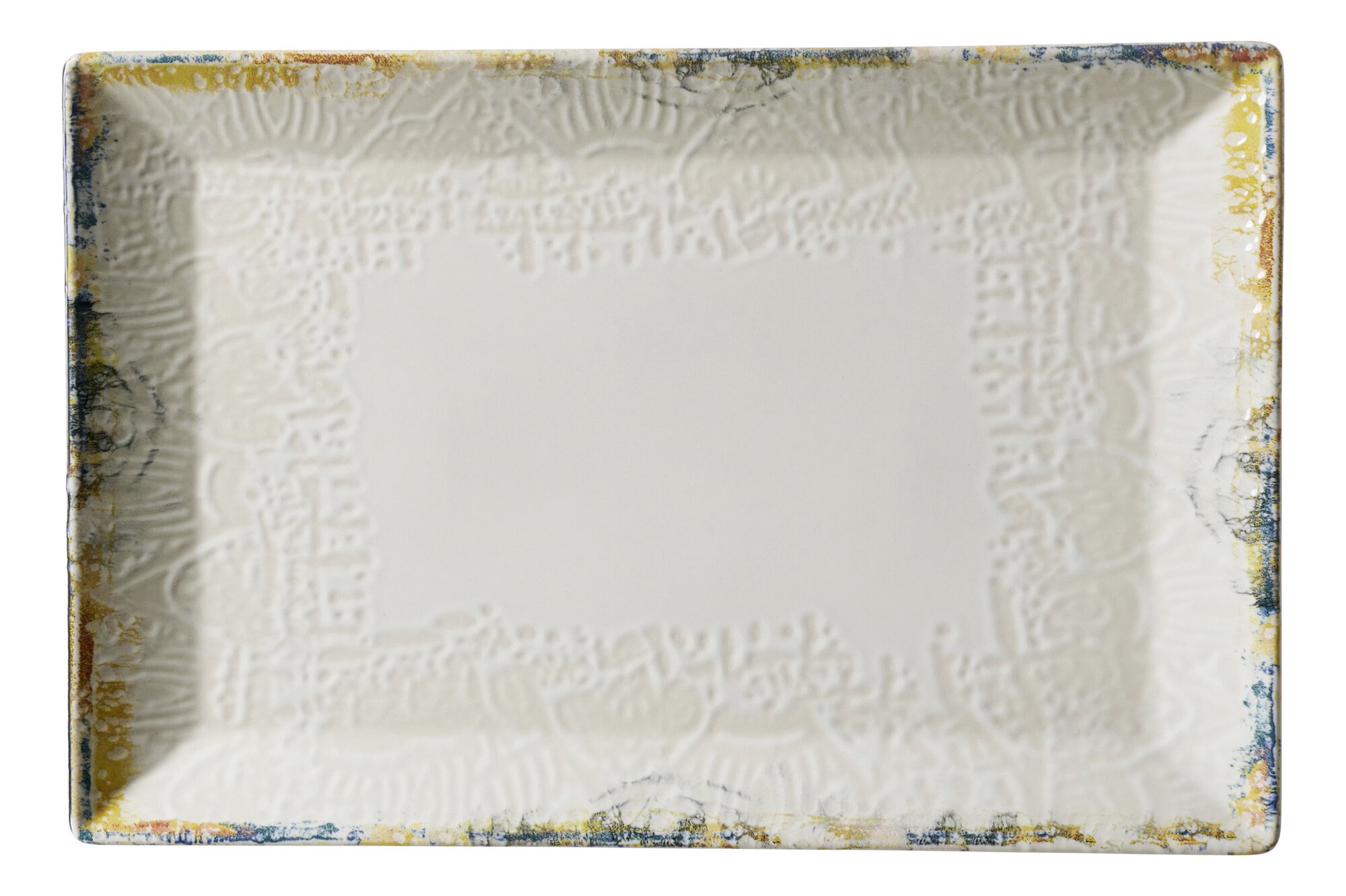 Ritzenhoff & Breker Platte ALFONSO 34x23cm aus Steinzeug beigeöbunt, Porzellan, Töpferei, Mahlzeit, Gericht, Teller