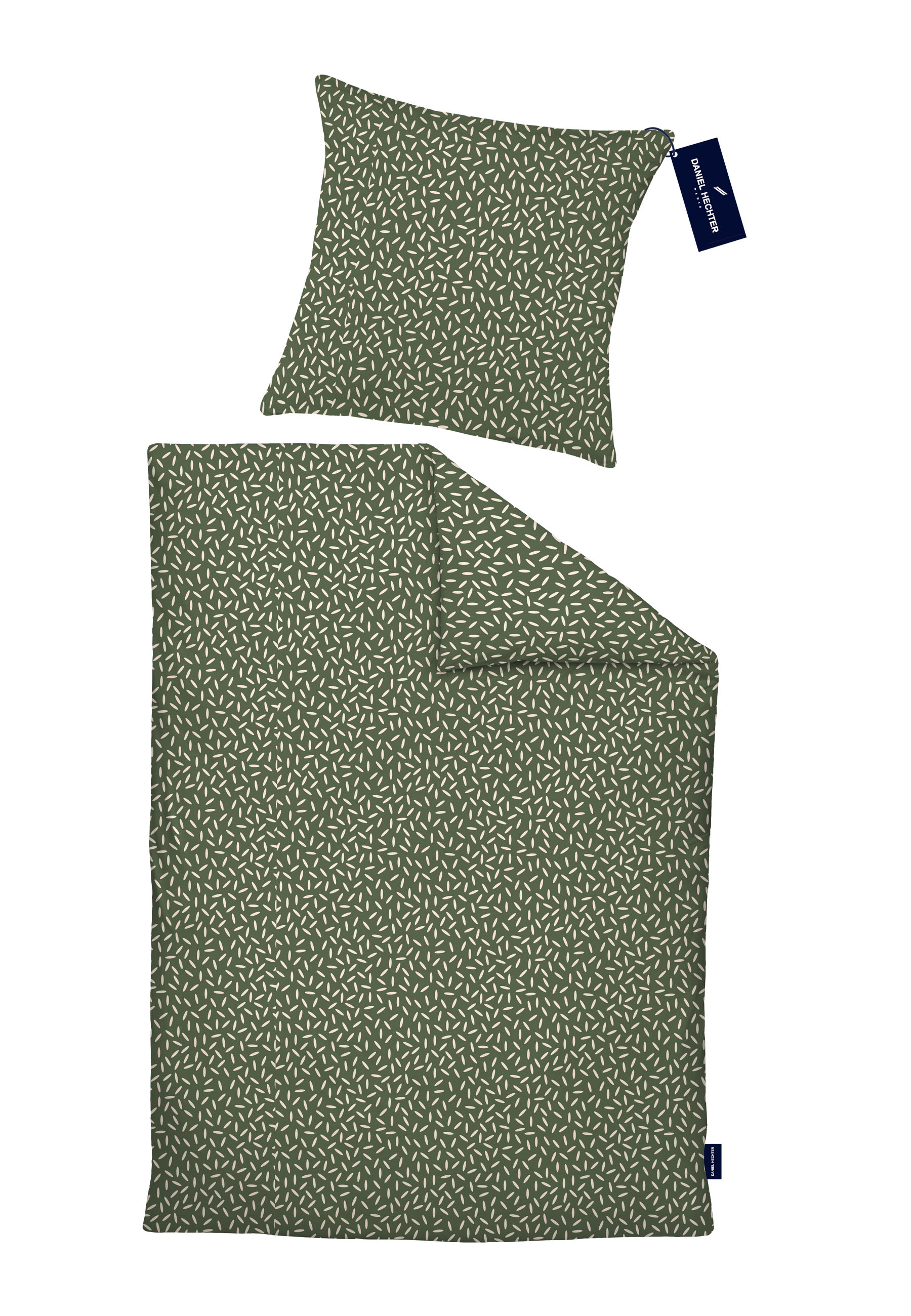 Daniel Hechter RENFORCE-Bettwäsche ca. 135x200cm in Farbe Fichte, Kissen, Kissenbezug, Decke, Bettset, Pattern grün
