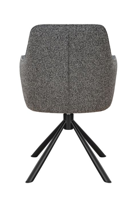 Hela Armlehnstuhl BORBA S ca. B58 H89 T63 cm in Innen:Leder schwarz 03, Stuhl, Stuhlbezug, Glastöne, mittelgroß, Sesselbasis
