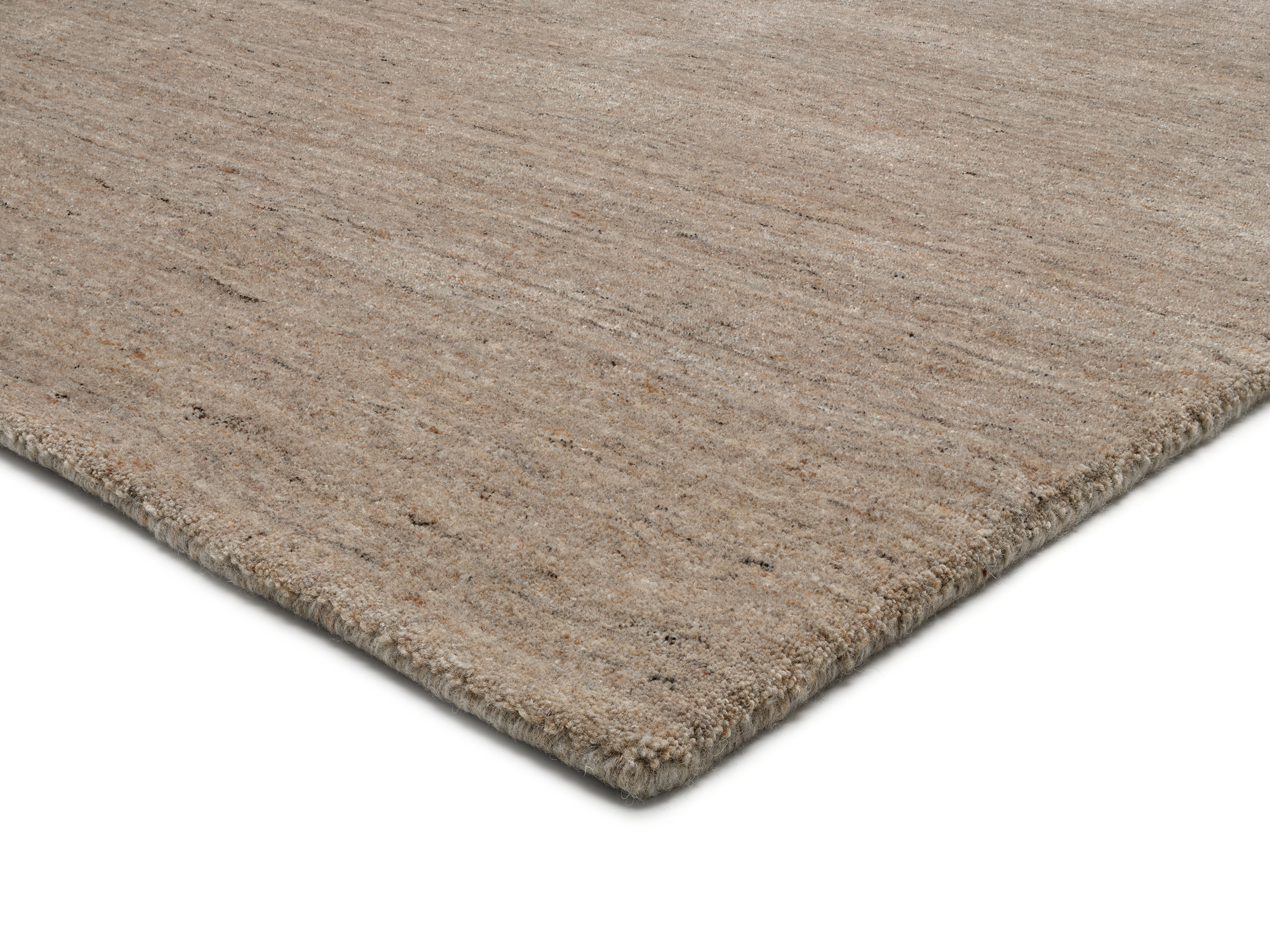 OCI Wollteppich PURITAS ca. 140x200cm in Farbe holz, Teppich, Beige, Kuschelig, Musterlos, Wolle/Filz