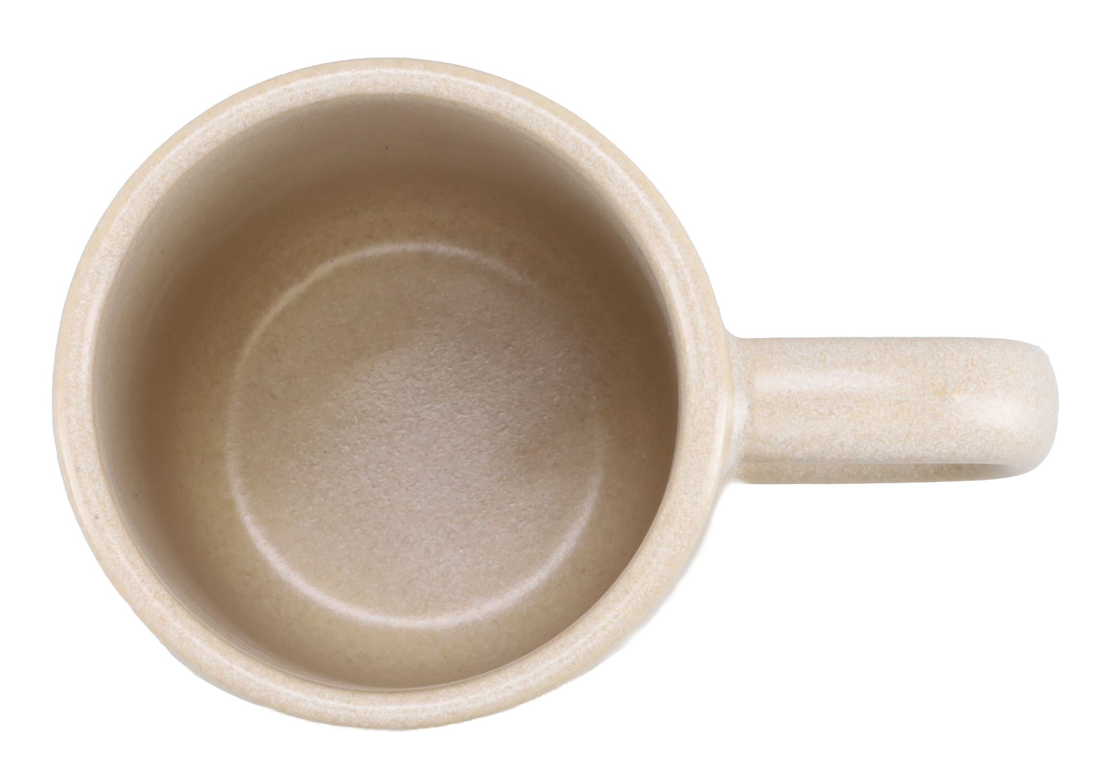 CreaTable Kaffeebecher Uno in Farbe sand, Tasse, Keramik, Beige, Einzelstück, Brunnen-Optik