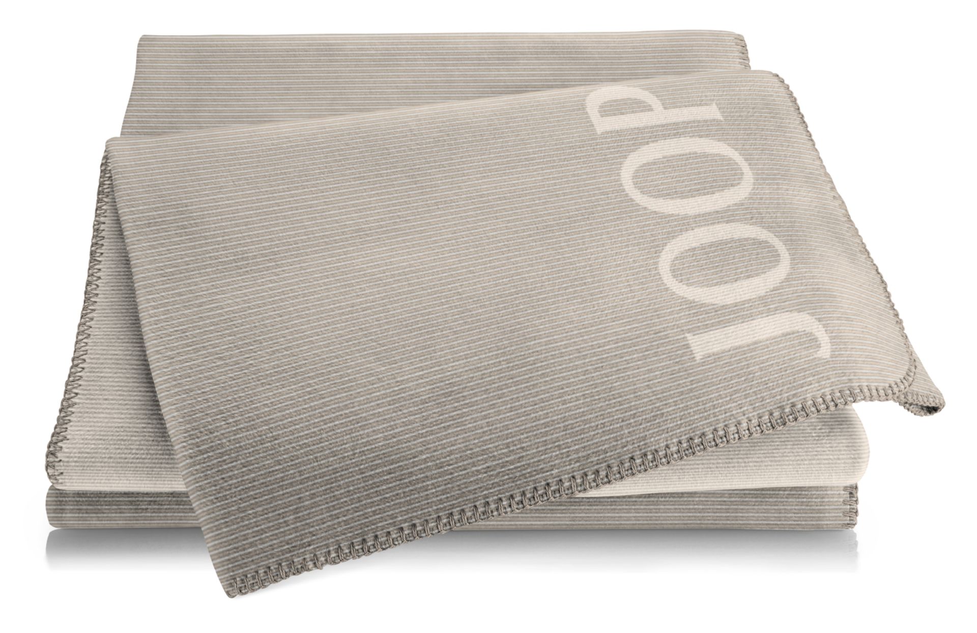 JOOP! Decke TOUCH ca. 220x240cm in Farbe Sand-Natur, Dekoration für Zuhause, Leinen, Handtasche, Decke, Serviette
