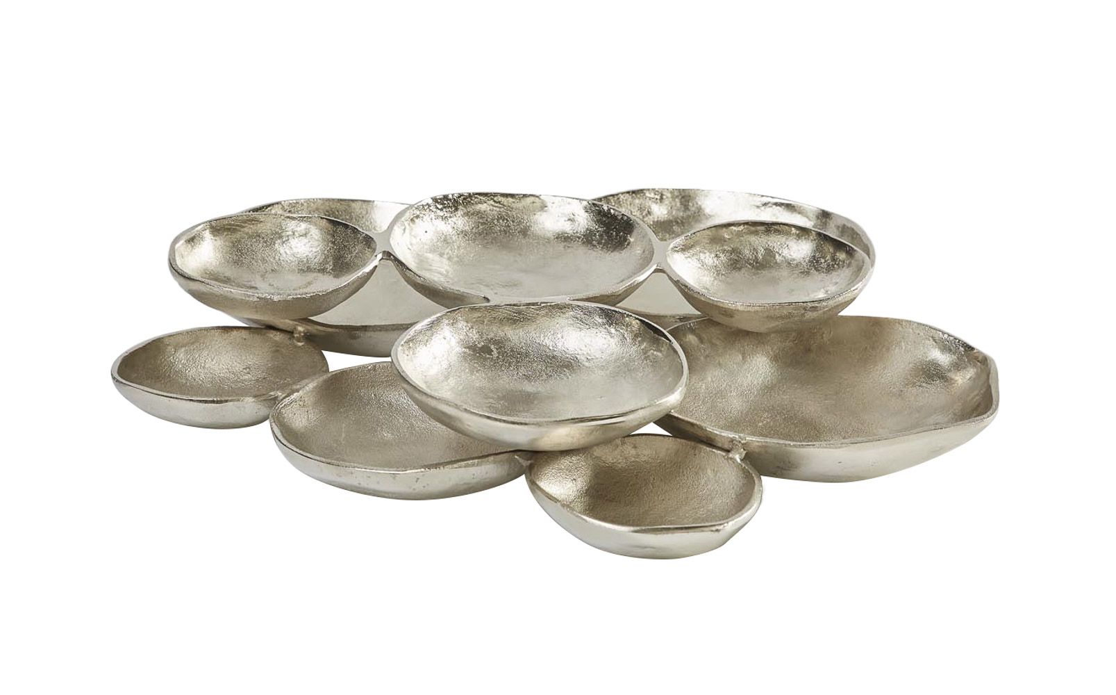 L.C. Wholesaler Multiple Schalen 57x8x57cm MULTIPLE B/H/T ca.57x8x57cm in silber