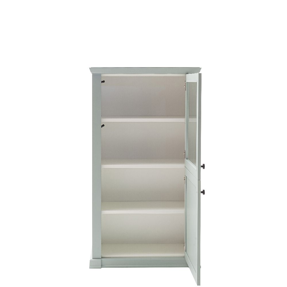 SCHÖNER WOHNEN-Kollektion Vitrine VILLAGE ca. B86 H151 T41 cm in Lack salbei PG.2
