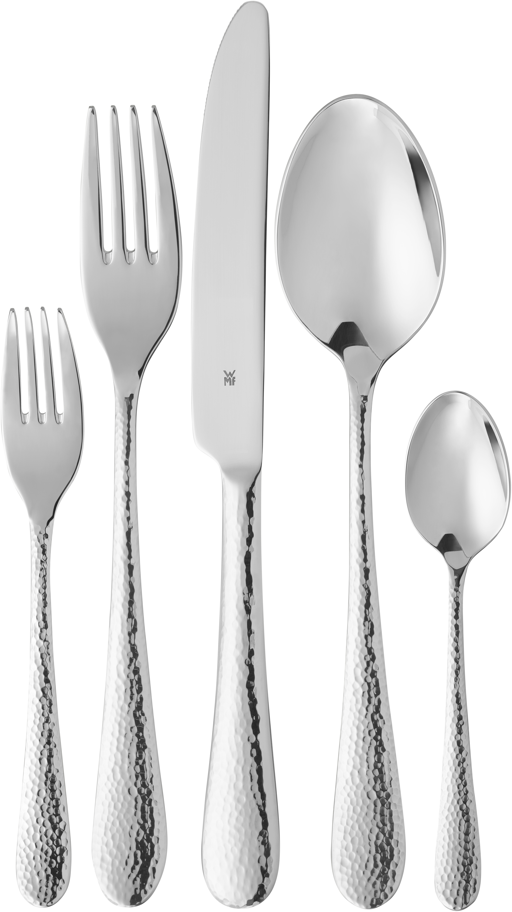 WMF Sitello Besteck-Set, 30-teilig, Cromargan® in poliertem Edelstahl, besteck, messer, gabel, löffel, tonmetall