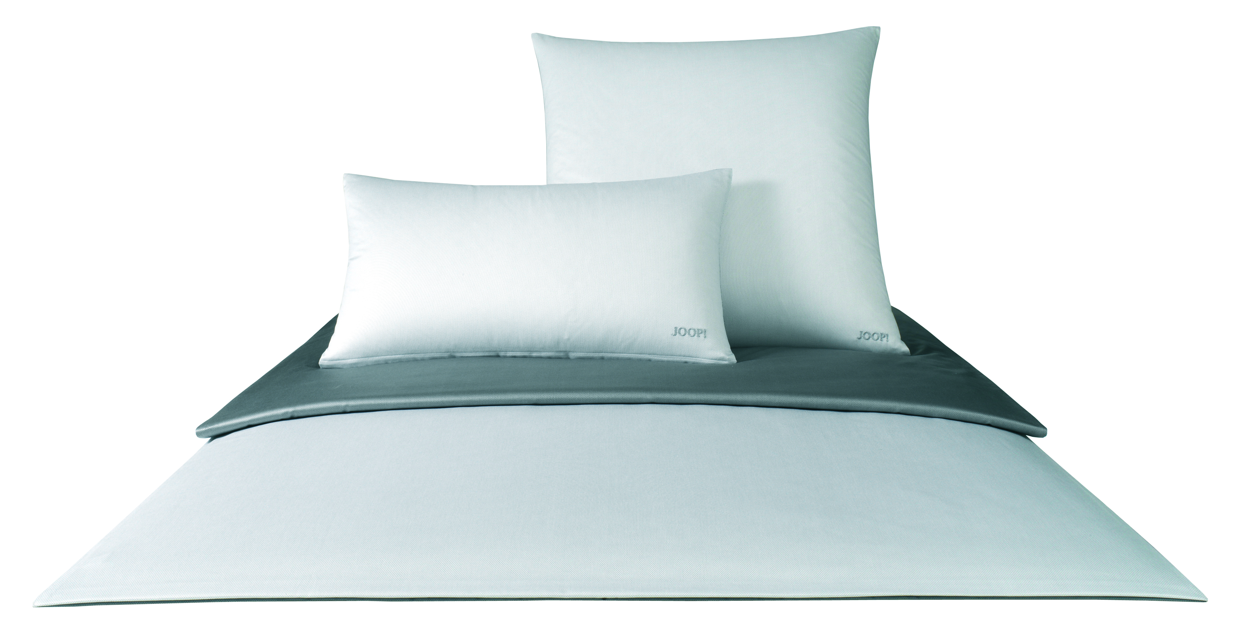  // Bettwäsche Joop! // Mako Satin 100% Baumwolle // grau // ca. 155x220 cm/80x80 cm