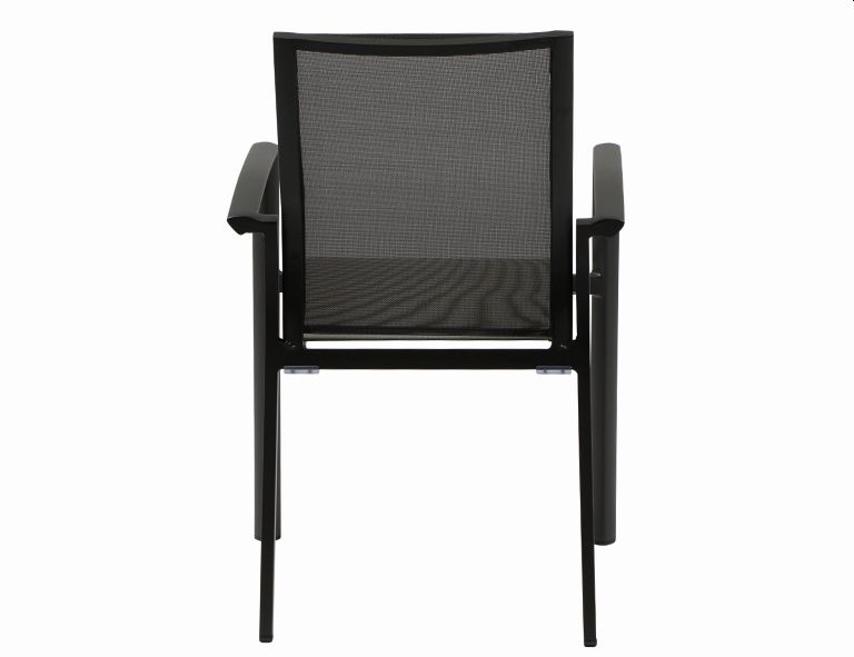 Stapelsessel VELIA ca.L61,5 H87 B56 cm in Ranotex Gewebe schwarz/grau, Moebel, Stuhl