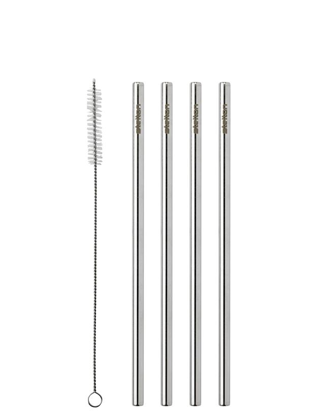 Stelton Strohhalm 4 Stck in Farbe steel