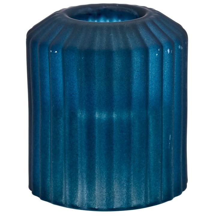 Glas Teelicht/Kerzenhalter mit FANCY in Blau Gasper Glas Teelicht/Kerzenhalter mit Schliff FANCY in royalblau, Töpferei, Krug, Vase