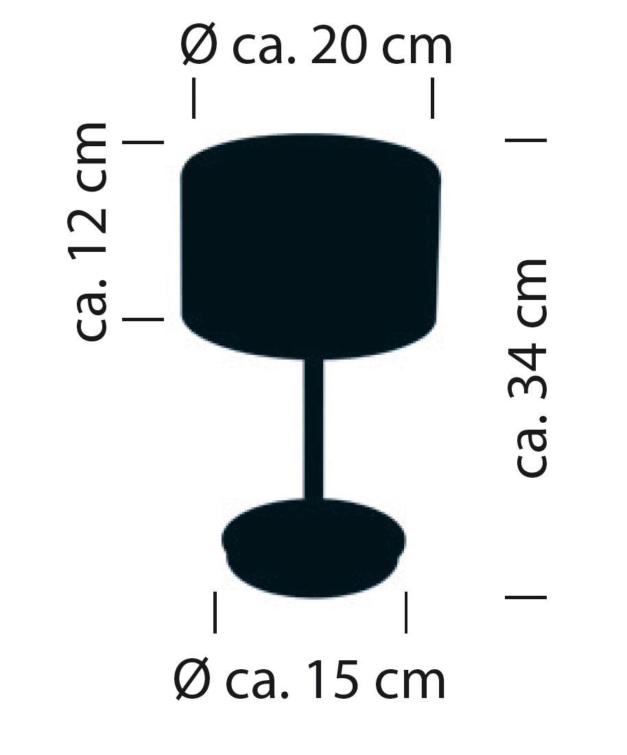 LED-Tischleuchte GRANKD GROOVE 20x34 in schwarz/Rauchglas