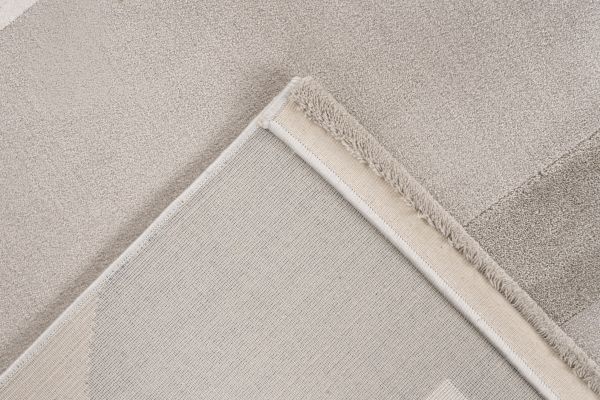 Webteppich BERGAMO ca. 160x230cm in Farbe silver Webteppich BERGAMO ca. 160x230cm in Farbe silver, Teppich, Teppichboden, Bodenbelag, Beige, Pilekante