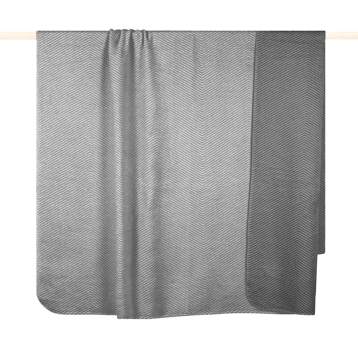 Pad Decke BYRON ca. 150x200cm in Farbe grey-anthracite, Stoff, Decke, Gemustert, Grau, Herringbone
