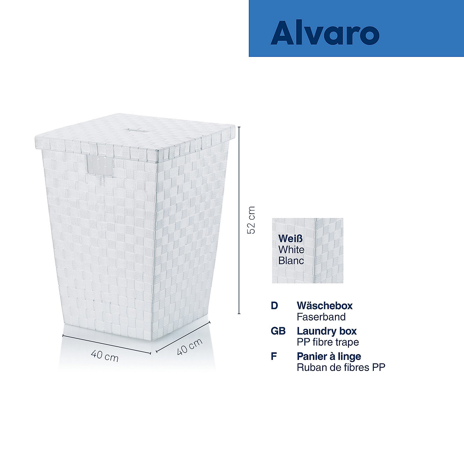 Kela Waeschebox ALVARO in Farbe Weiß Kela Waeschebox ALVARO in Farbe Weiß, Kiste