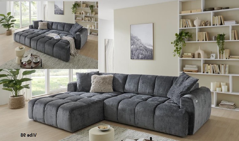 Rundecke SPEED in PG 2 / Lincoln / 37 Rundecke SPEED in PG 2 / Lincoln / 37, Wohnzimmer, Eckcouch, Samt, grau, Modulares Sofa