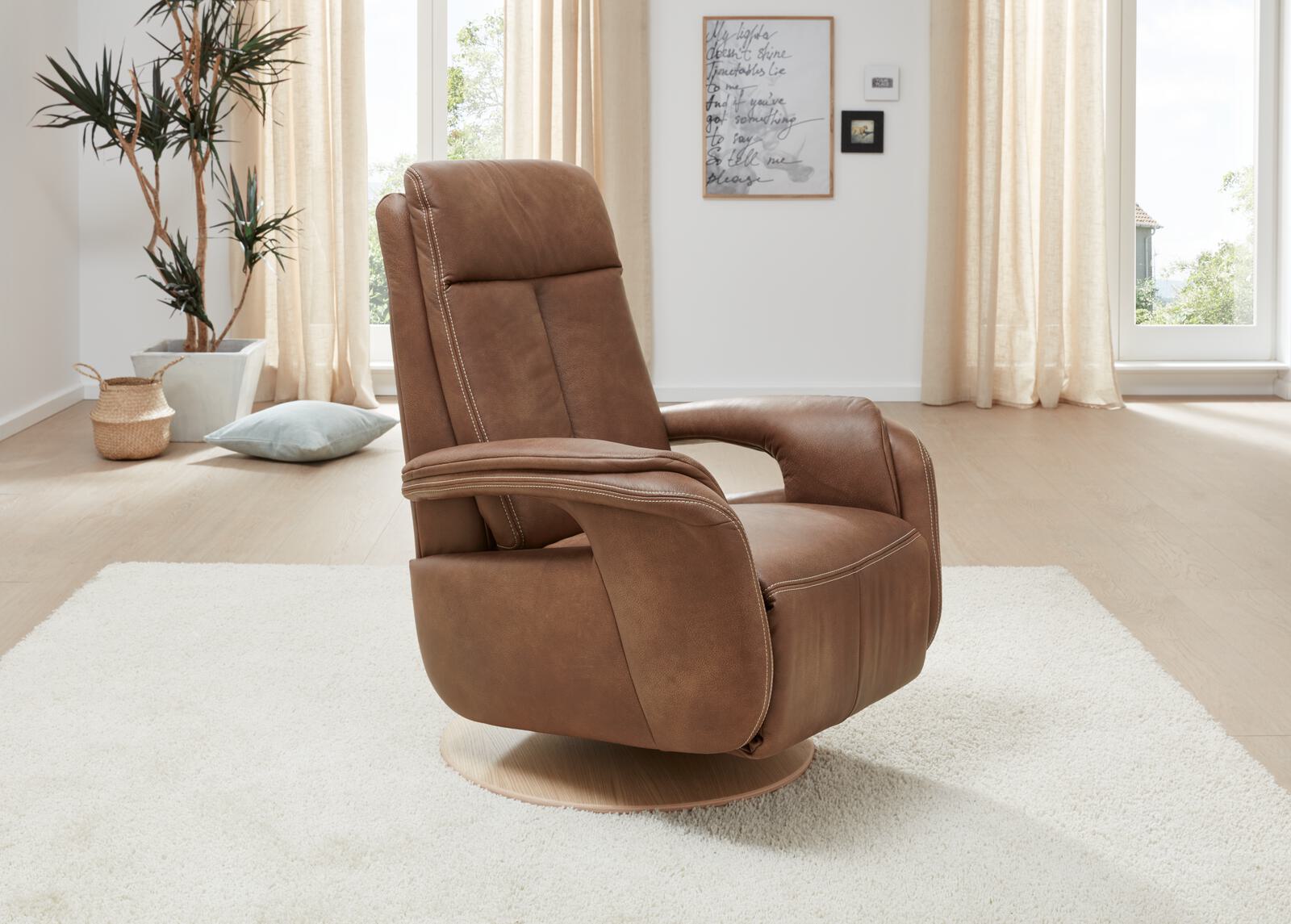 Modulmaster TV-Sessel MM-PN1035 in Leder Aurelia chai