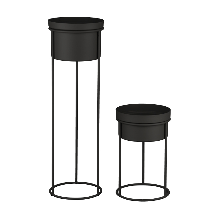 Eglo Living Pflanzenständer SELANGOR in Fb. schwarz, Zylinder, Moebel