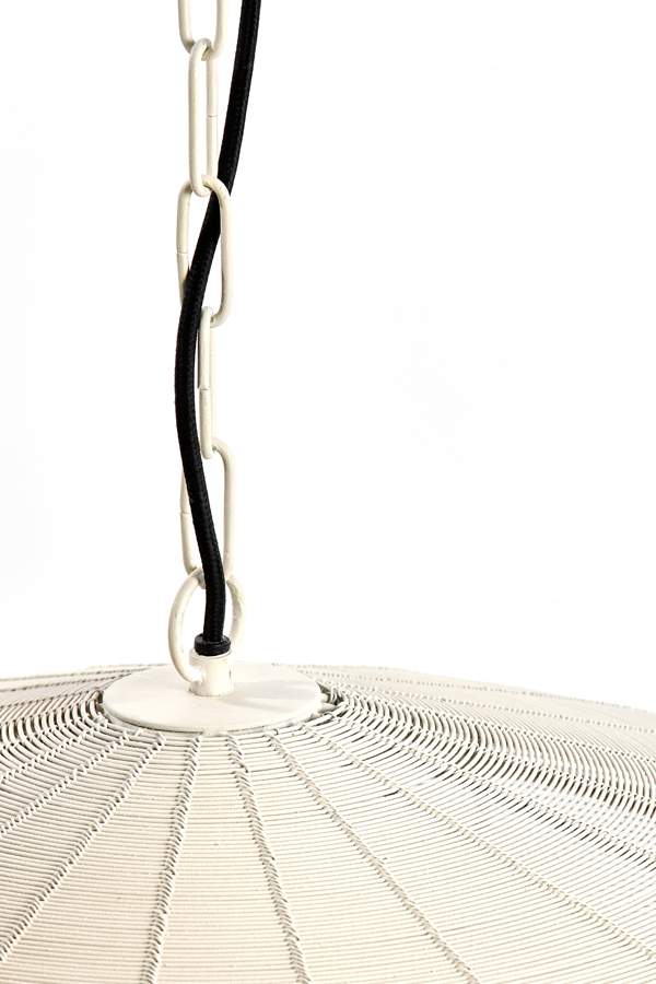 Hängeleuchte Durchm. 40x18cm in creme matt