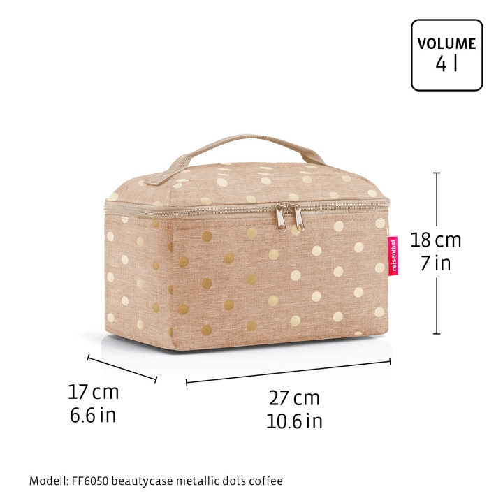 Reisenthel BEAUTYCASE SET #1 in Farbe metallic dots coffee