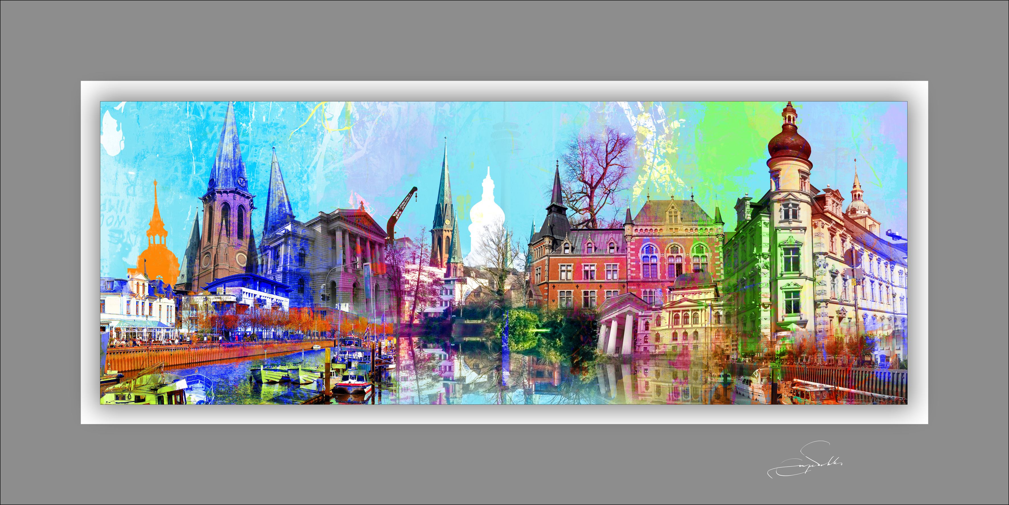 ProArt Double-Alu -Dibond bedruckt mit Aufsatz aus Dibond 100x50cm Oldenburg