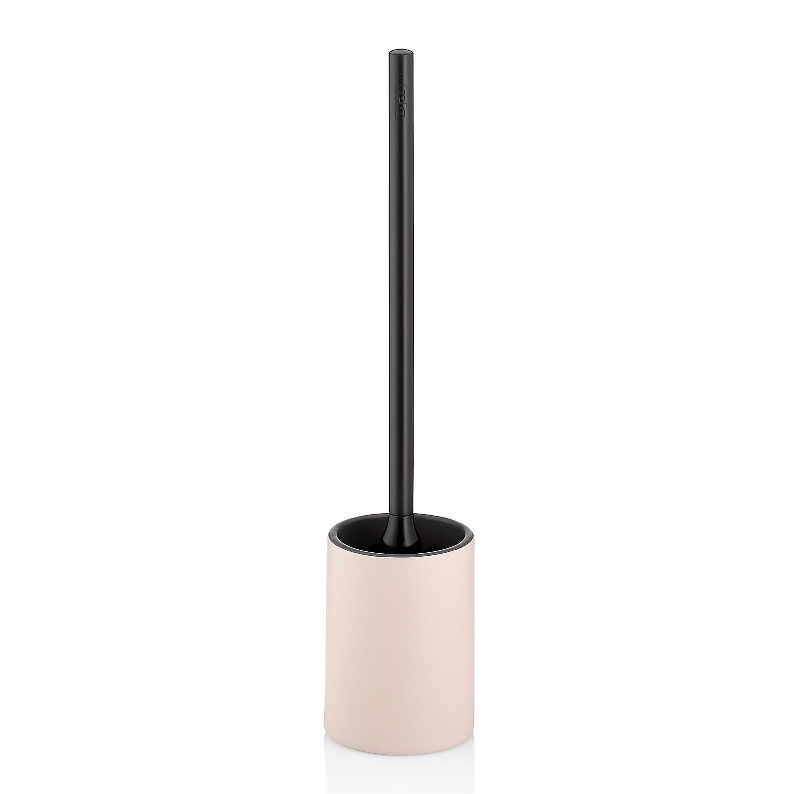 Kela WC-Garnitur Matsi MATSI in wolkenrosa, Toilettenbürste, Zylinderhalter, schwarze Bürste, Beige Halter, Badezimmer-Accessoire