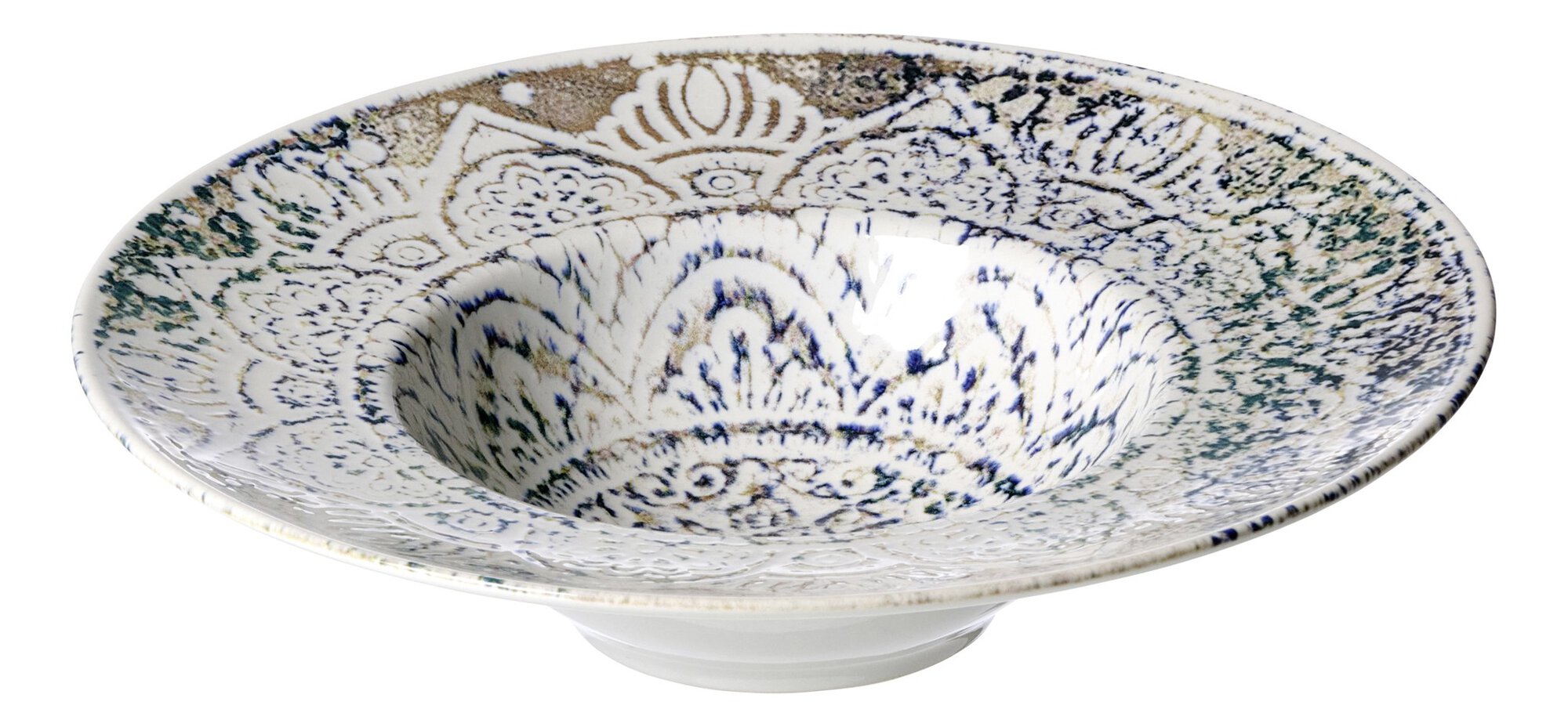 Ritzenhoff & Breker Gourmetteller 0cm LUIGI aus Steinzeug beige/blau/grün