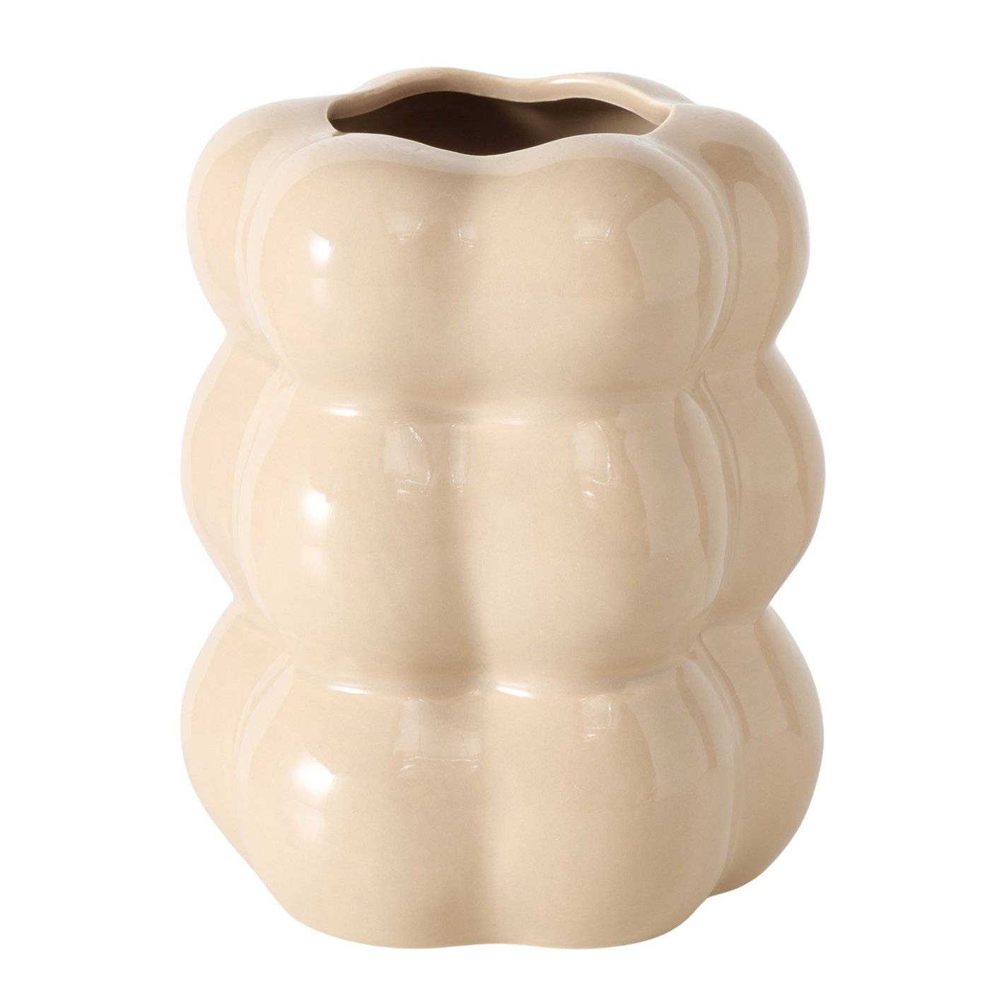 Boltze Vase Lumina in Farbe Porzellan hellbraun