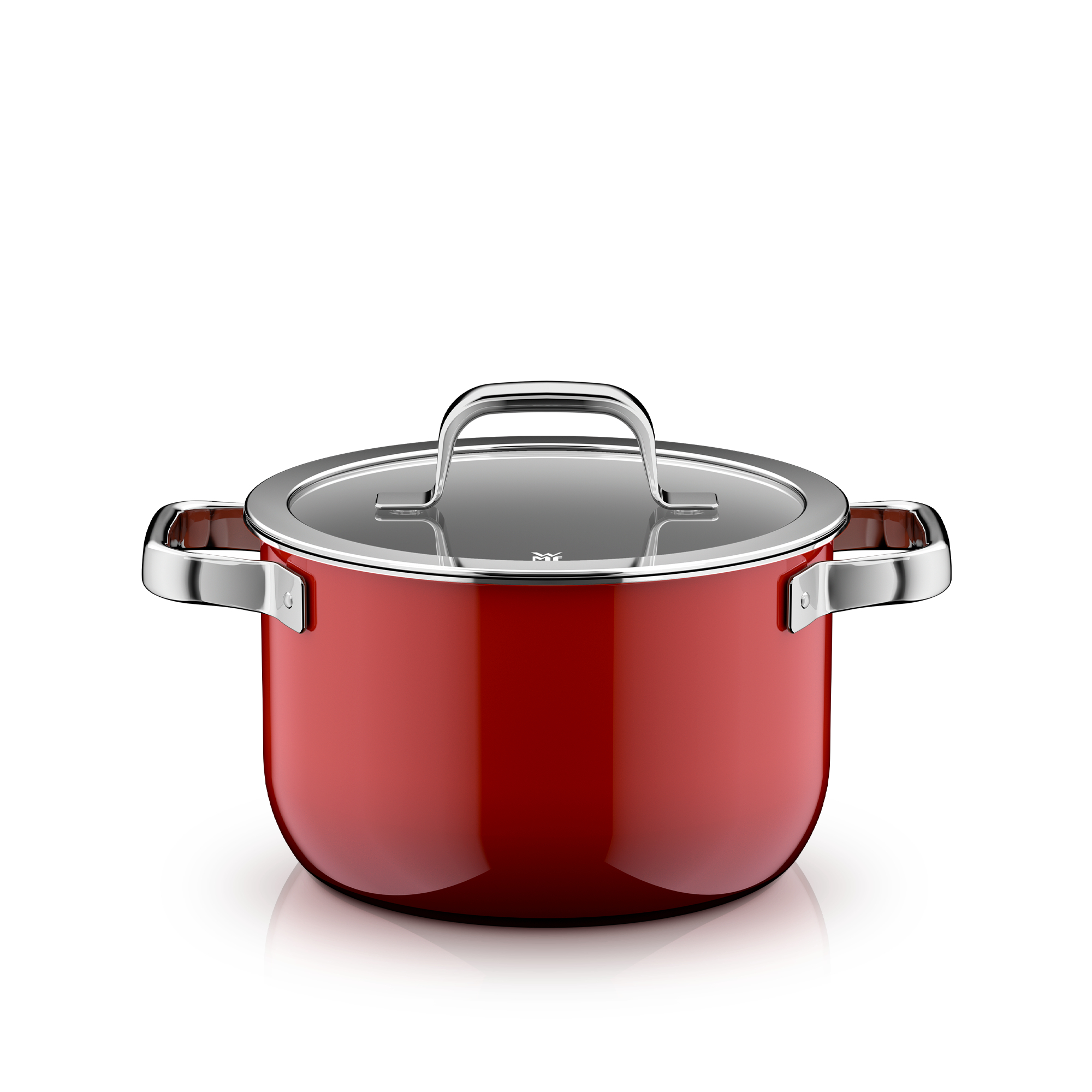 WMF Fusiontec Mineral Pro, Topf-Set, 4-teilig, Passion Red in passion red WMF Fusiontec Mineral Pro, Topf-Set, 4-teilig, Passion Red in passion red, Kochtopf, Satzopf, Edelstahl, Rot, Glasdeckel