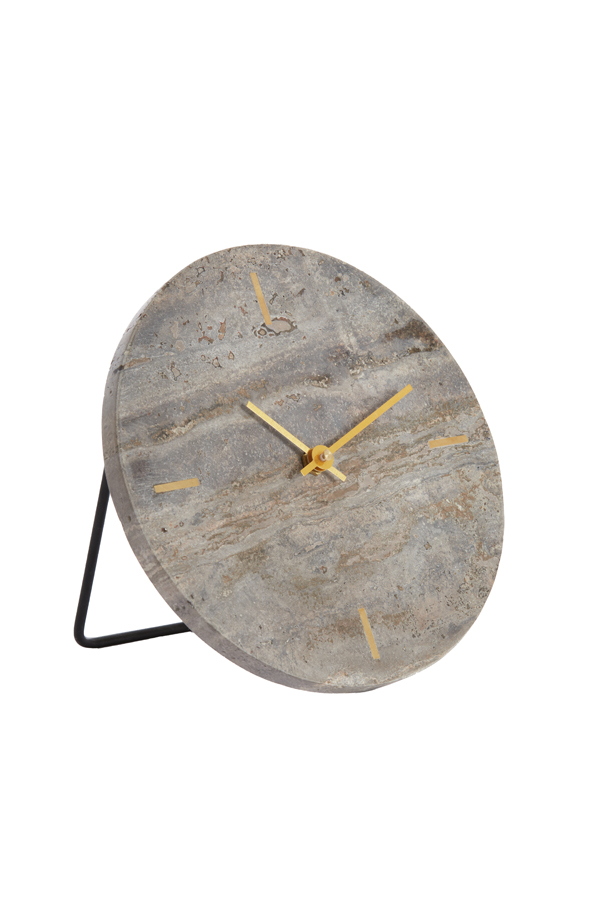 Uhr JENAY in braun Travertin