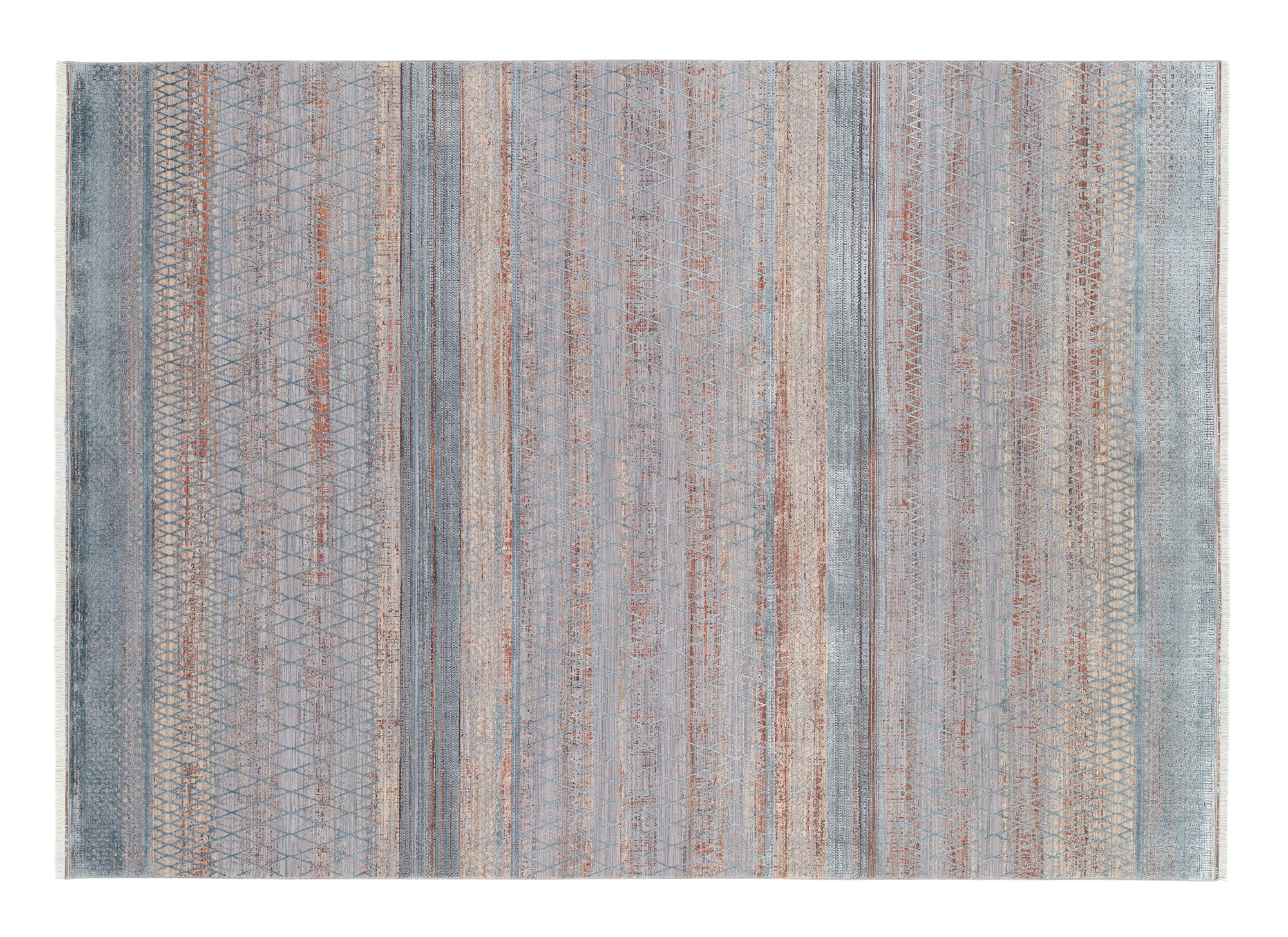 OCI Webteppich ca. 160x230cm in Farbe blau-creme