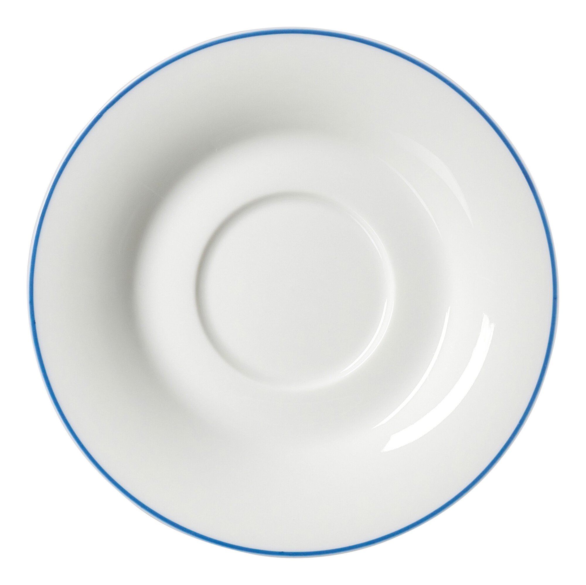 Ritzenhoff & Breker Tee-Untertasse OSTFRIESE 12,5cm aus Porzellan blau/weiß, teller, porzellan, weiß, blauer rand, schale
