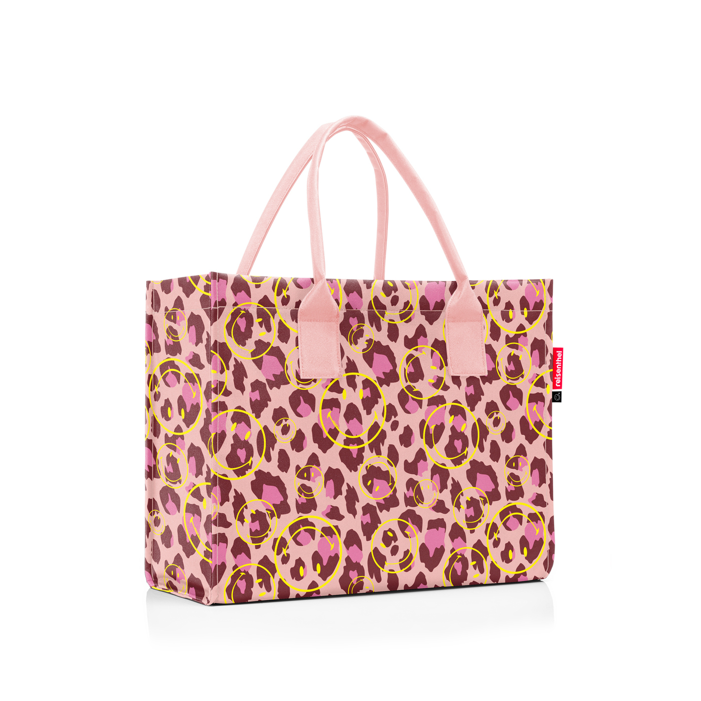 Reisenthel DAILY SHOPPER in Farbe smiley® leo blush Reisenthel DAILY SHOPPER in Farbe smiley® leo blush, Tote Tasche, Leopardenmuster, Pink, Leinwand/Canvas, Kreis-Muster