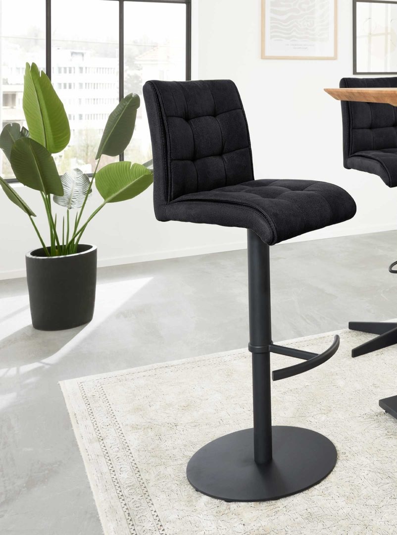 Interliving Barstuhl 5104 ca. 42x112x50cm in carbonschwarz