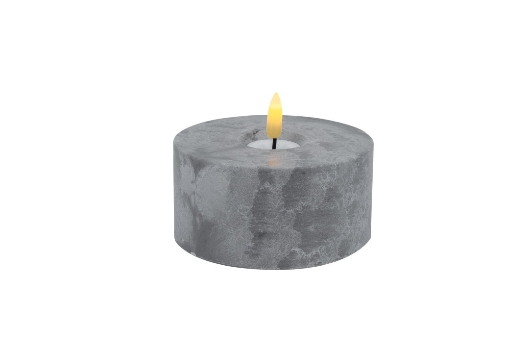 LED-Kerze BETON in Grau L.C. Wholesaler LED-Kerze BETON ca. Ø 10, H 5cm in mit 6h Timer D10 H5 cm