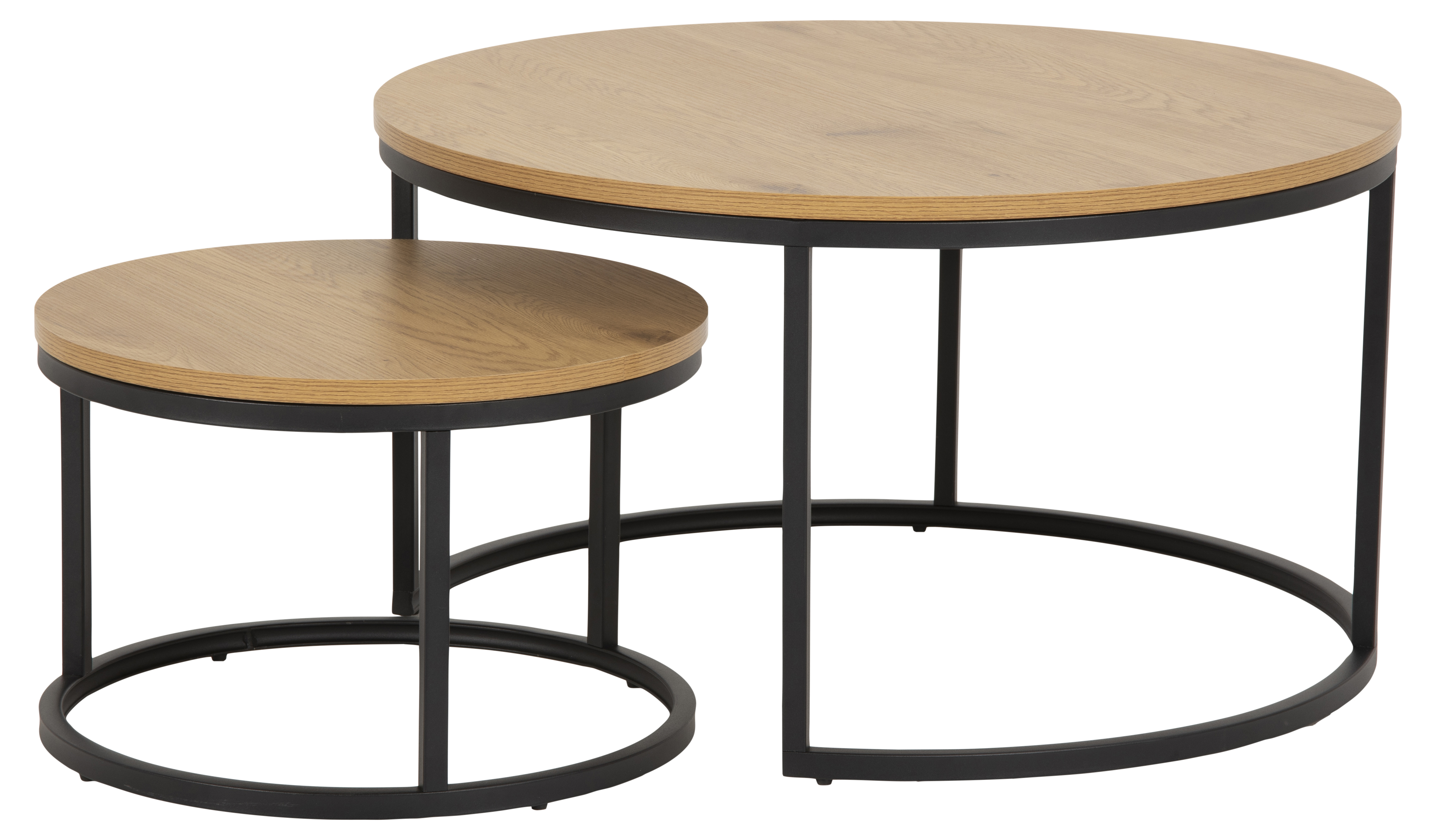 Couchtischsatz SPIRO in Wildeiche NB Actona Couchtischsatz SPIRO ca. B80 H44,5 T80 cm in Wildeiche dekor, Kaffeetisch, Mobiliar, Tabelle, Esstisch