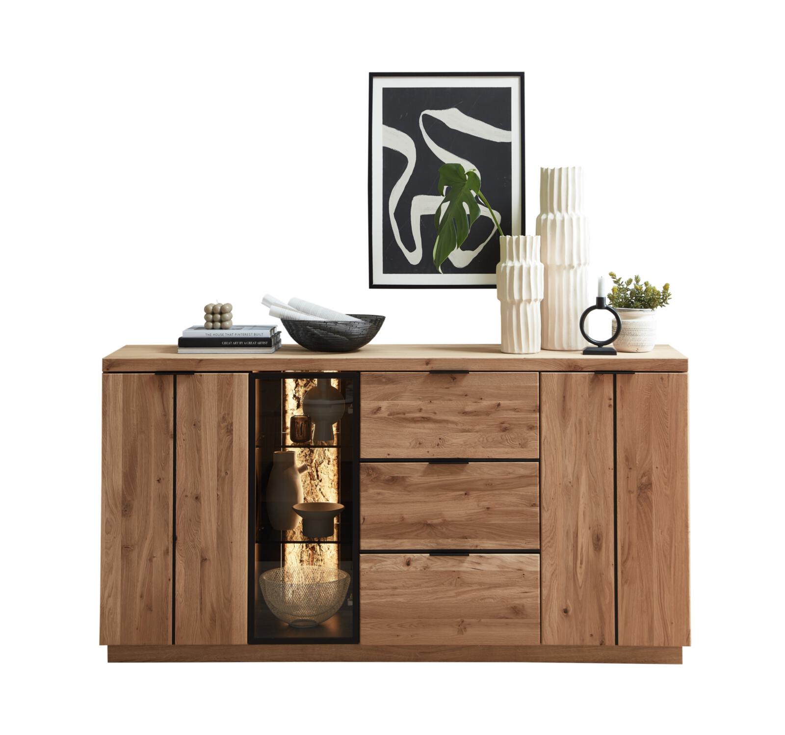 Wohn-Concept Sideboard DONNA in Wildeiche Bianco massiv/furniert Wohn-Concept Sideboard DONNA in Wildeiche Bianco massiv/furniert
