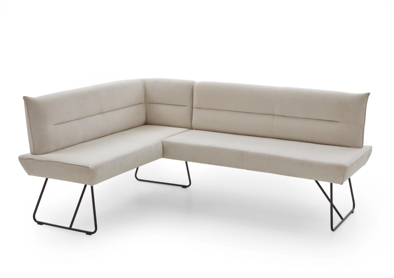 Niehoff Eckbank CONNY ca. B205 H91 cm in Stoff Cord Rebel cream Niehoff Eckbank CONNY