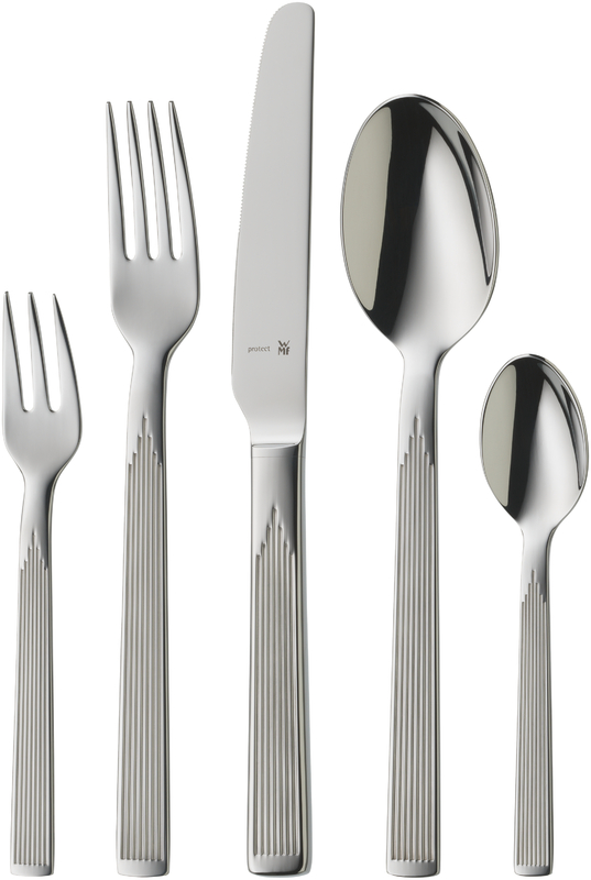 WMF Art Deco Besteck-Set, 30-teilig in poliertem Edelstahl WMF Art Deco Besteck-Set, 30-teilig in poliertem Edelstahl