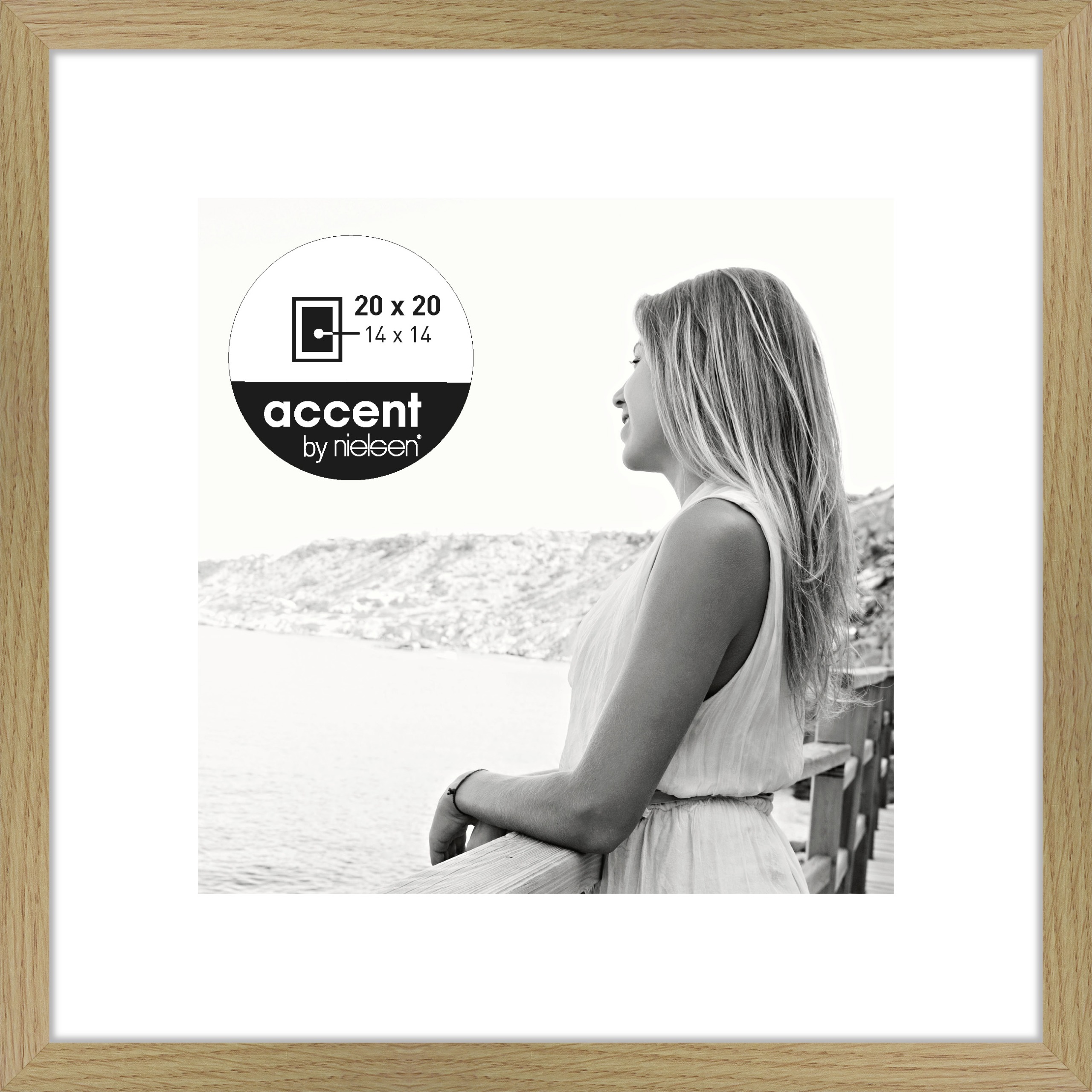 Accent by Nielsen Holz Bilderrahmen Aura ca. 20x20cm in Farbe Oak