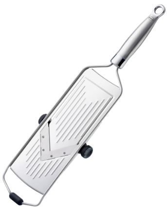 Rösle Hobel mit V-Klinge in Farbe silber Rösle Hobel mit V-Klinge in Farbe silber, Grillreibe, Grillreibe Metall, Käsereibe, Profi Reibe, Küche