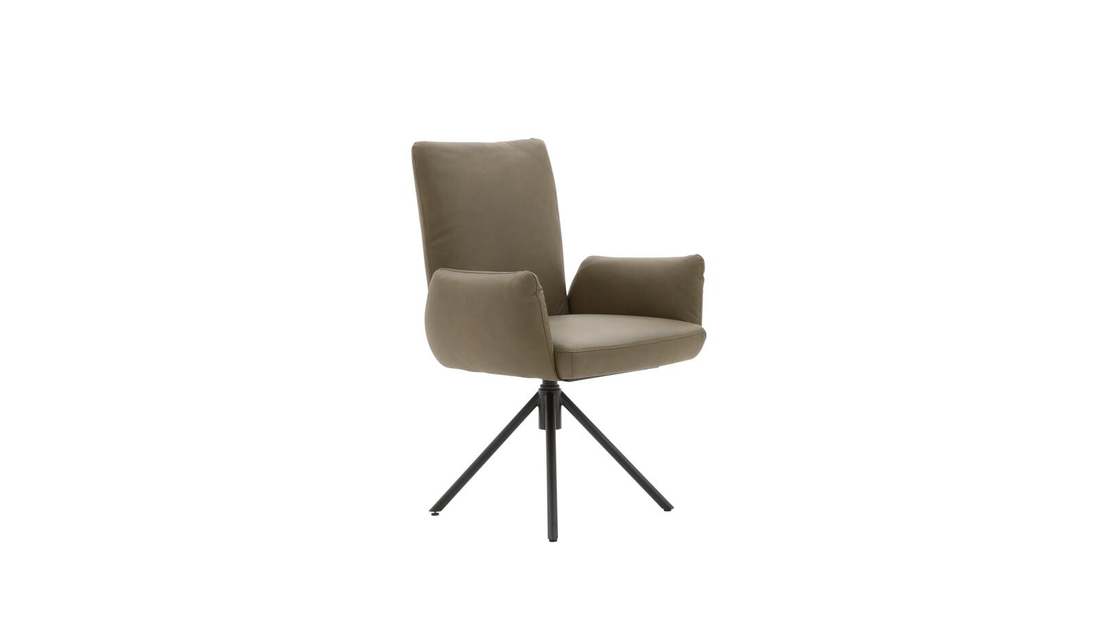 Interliving Armlehnstuhl IL 5504 in Leder oliv grün
