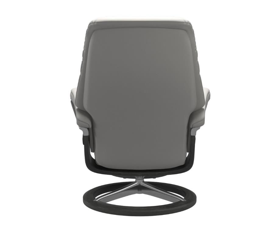 Stressless Sessel mit Hocker SUNRISE ca. B79 H103 T123 cm in Leder Batick 16 Platinum grey