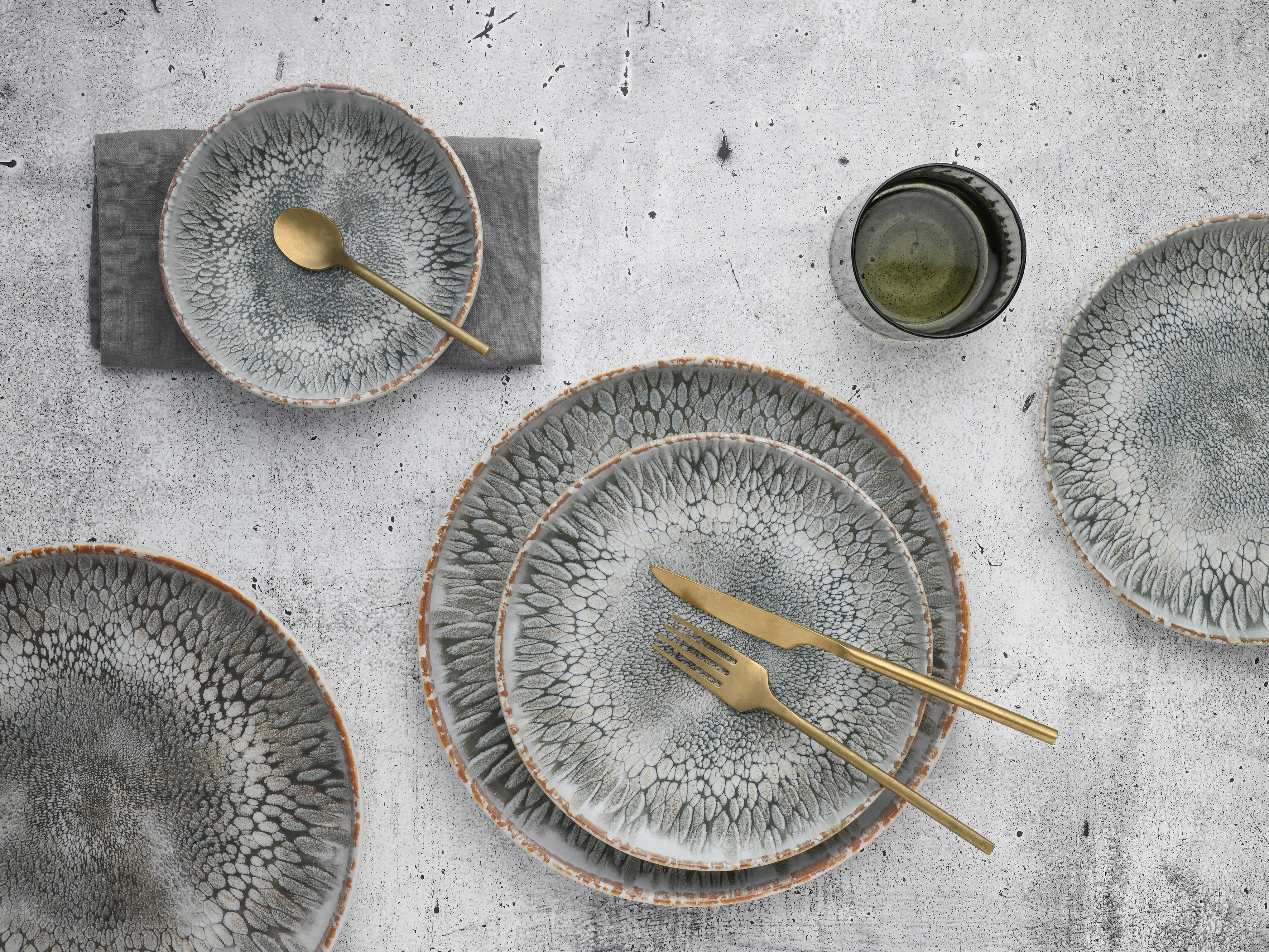 CreaTable Dipschale Uno in Farbe Volcano Light seidenmatt